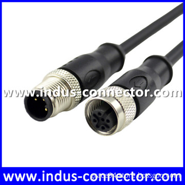 3 pin m12 cable male female A code making equipment connector for industry